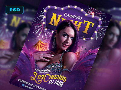 Carnival Party Flyer Template brazilian carnival carnival carnival party circus fat tuesday festival flyer template graphicriver mardi gras mardi gras party poster template psd template