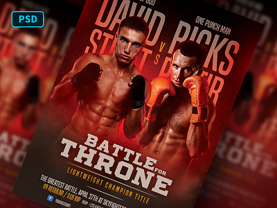 Boxing Match Flyer Template