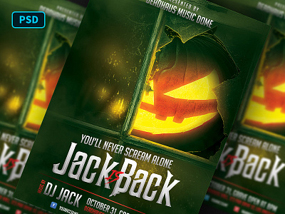 Jack O Lantern - Halloween Flyer Template flyer flyer template graphicriver halloween halloween flyer halloween poster horror jack o lantern photoshop poster poster template trick or treat