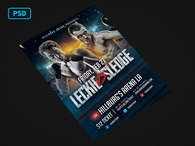 Boxing Flyer Template PSD