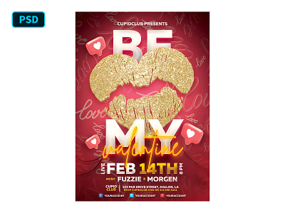 Valentines Day Flyer PSD Template