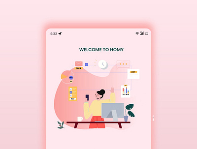 simple Onboarding of a OnDemand Service app design illustrator motion onboarding ui uidesign ux vector vectorart