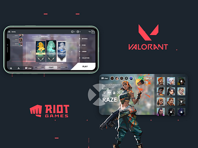 Valorant - Mobile Game UI Design game game design games mmorpg mobile online riot ui uidesign valorant
