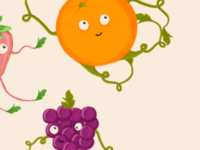 More fruit character fruit illustration