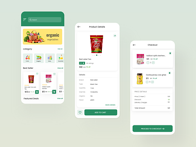 Grocery Store UI/UX Kit android android app app design app ui design flutter online store grocery store mobile app ui uiux