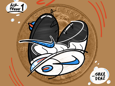 Air Penny 1 - SNKRDRMZ design illustration