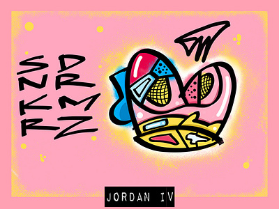 Jordan IV x _SNKRDRMZ design illustration