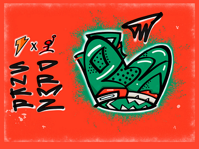 Jordan VI Green Suede Gatorade x _SNKRDRMZ design illustration