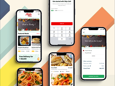 Restaurant Ordering Mobile App. app design food mobile order restaurant ui