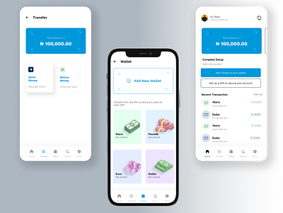 FX Multi-Currency Wallet App. app bank commerce design disgner fx wallet