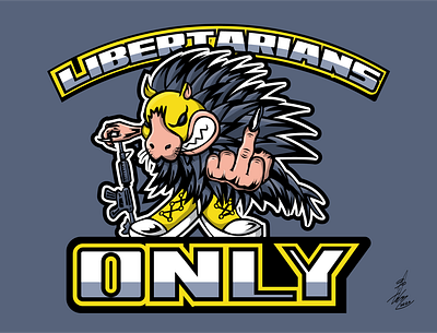 Libertarians Only Mascot ancap libertarian logo design mascot team logo