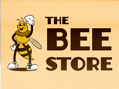 The Bee Store Logo and Mascot Proposal art bee illustrator logo logotype