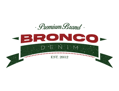 Bronco Denim Vintage Logo denim illustrator jeans logodesign logotype vintage