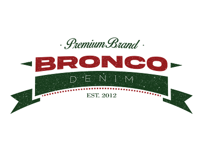 Bronco Denim Vintage Logo