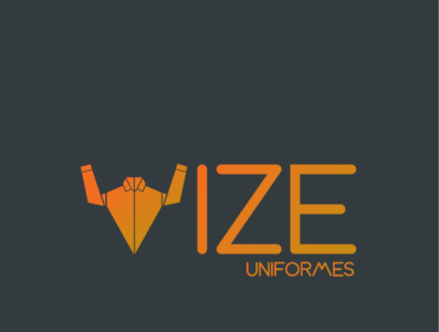 Vize Uniformes Black Logo Proposal clothes illustrator logo logotype uniform