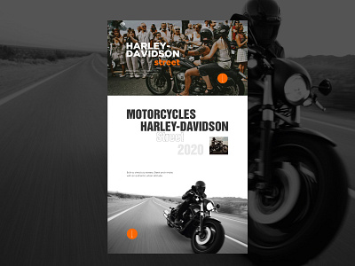 Harley-Davidson street app art black brand commerce concept design desktop flat idea minimal typography ui ux web webdesign website website design