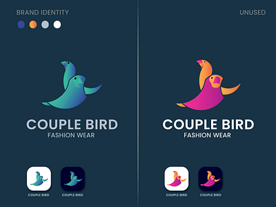 Couple bird Logo Design .