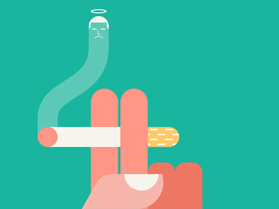 The Aging and Anti-Aging Habits - Smoking by Donghyun Lim on Dribbble