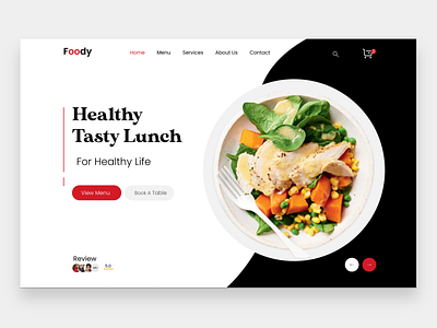 Foody Web UI Exploration food and drink food app food delivery food illustration food order food web foodie landingpage lunch resturant tazrin ui ux