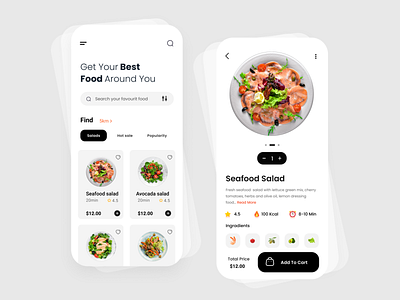 Food Ordering App UI Design by Tazrin💫 on Dribbble