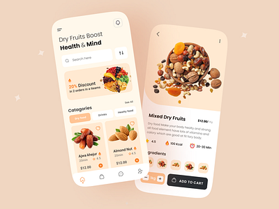 E-commerce Food Ordering App UI app designer designer e-commerce app e-commerce shop food app food delivery app food ordering app minimal app ui online shop product app product designer shopify design tazrin ui uiux visual designer