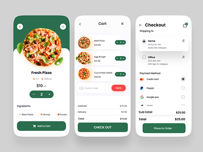 Food Ordering App UI Design