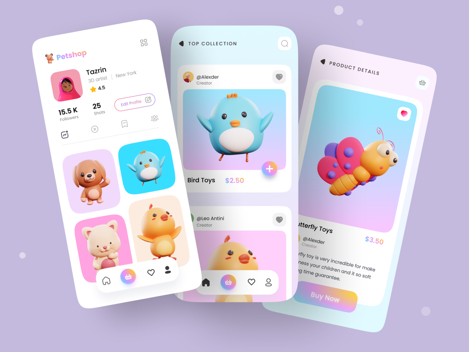 Pet Toys Shop UI Design 3d design 3d illustration app designer design designer e commerce app illustration online shop app pet app pet toy app popular shot tazrin toys app trendy ui uiux uiux designer