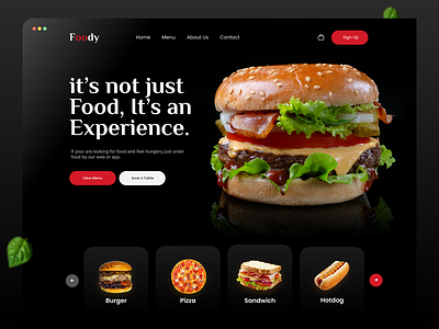 Food Delivery Landing page