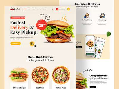 Food Delivery Landing page