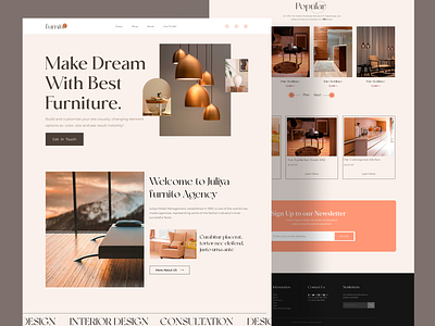 Furniture e-commerce website Design UI e commerce ecommerce furniture home home page homepage landing landing page landingpage minimal product design product shop shop ui ux web design web page web site website website design