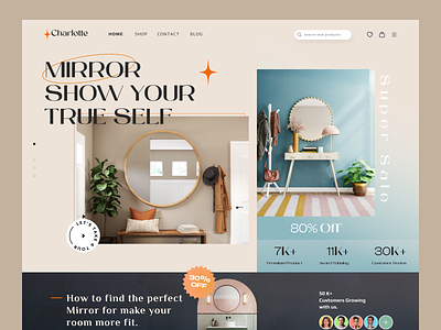 Mirror e-commerce website Design UI