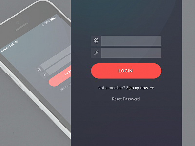 Semi-Flat Login Screen