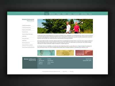 Website for Cardiovascular Medical Group clean colorful doctor medical website