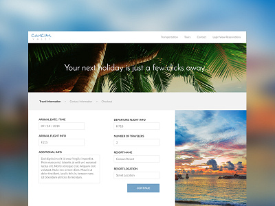 Website Design for Vacation Service Provider flat website