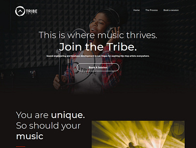 Tribe Trinity Entertainment design music recording studio ui web