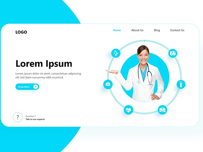 Landing Page Design For Healthcare app design graphic design healthcare landing page ui web banner