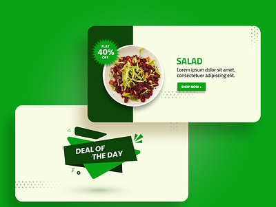 Salad Banner Design | Deal Of The Day ads branding food freshfood graphic design healthy food restaurants salad social media ui