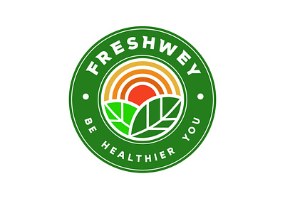 Freshwey Logo Branding branding food logo freshwey green logo design yellow