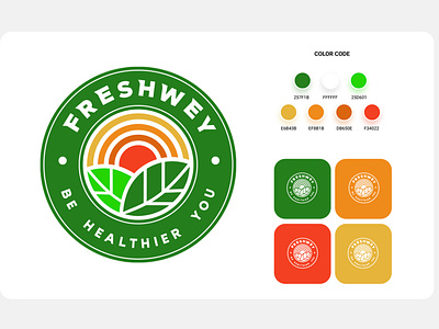 LOGO BRANDING branding color code graphic design healthcare healthy food illustration logo