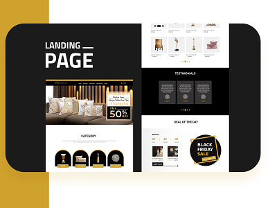 Landing Page Design | UI Design For Luxury Products. amorilio e-commerce theme home page landing page luxury product ui website theme
