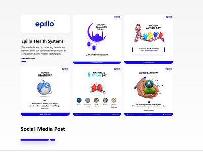 Social Media Post | Epillo blue graphic design health health systems social media