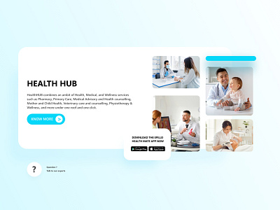 Landing Page Design For HealthHUB. healthcare landing page ui user interface