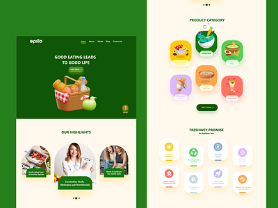 Epillo _Freshwey Page | Landing Page | UI Design