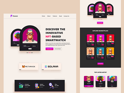 NFT LANDING PAGE | METAMASK | SOLANA | NFT ART