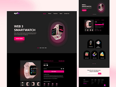 Epillo.io | Web3 Smartwatch | Landing Page | Product Page | NFT