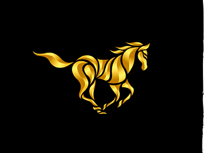 Gold Horse Logo Images, Stock Photos & Vectors | Deepflax branding deepflax gold horse horse logo logo