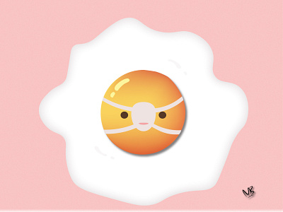 Egg adorable cute cute art design egg eggpoach eggs illustration mask maskedegg maskedegg omelette time pass