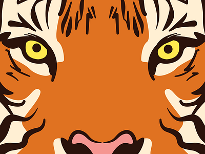 WIP - Tiger Something animal cat eyes illustration illustrator orange tiger wildlife wip