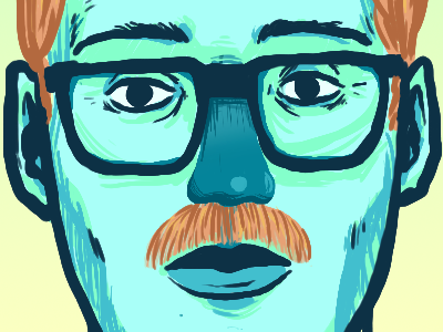 Gallery of Mo' comic drawing illustration mustache portrait slefie
