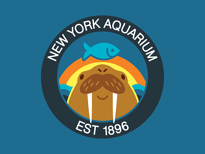Walrus Hat for the New York Aquarium apparel aquarium cap embroidery fish fun hat illustration new york new york aquarium nyc walrus